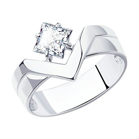 Кольцо SOKOLOV - Серебро 925, Фианит (арт. 94013304)