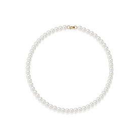 Колье ЮК Гранат - Золото 585, Жемчуг культивированный (арт. 718090040)