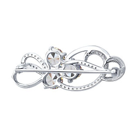 Брошь SOKOLOV - Серебро 925, Фианит (арт. 94040032)