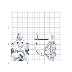 Серьги SOKOLOV - Серебро 925, Фианит (арт. 94022280)