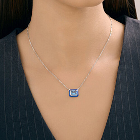 Колье SOKOLOV - Серебро 925, Фианит, Эмаль (арт. 94071247)