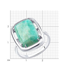 Кольцо Diamant - Серебро 925, Амазонит (арт. 94-310-00897-1)