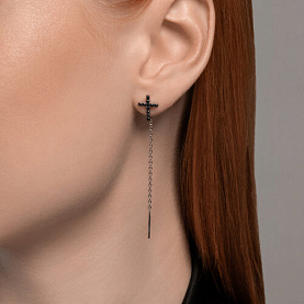 Серьги SOKOLOV - Серебро 925, Фианит (арт. 94026505)