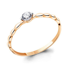 Кольцо Аквамарин - Серебро 925, Фианит (арт. 67177А.6)