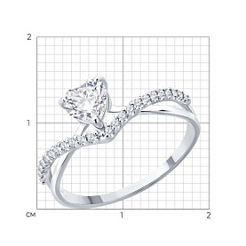 Кольцо SOKOLOV - Серебро 925, Фианит (арт. 94014723)