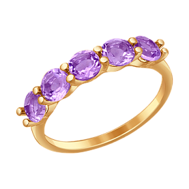 Кольцо SOKOLOV - Золото 375, Аметист (арт. 37714563)