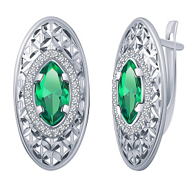 Серьги Атолл - Серебро 925, Фианит (арт. 20659ас2-925)