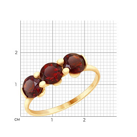 Кольцо SOKOLOV - Золото 375, Гранат (арт. 37714927)