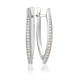 Серьги Галатея - Серебро 925, Фианит (арт. 3443.1)