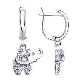 Серьги SOKOLOV - Серебро 925, Фианит (арт. 94023905)