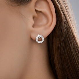 Серьги SOKOLOV - Серебро 925, Фианит (арт. 94027201)
