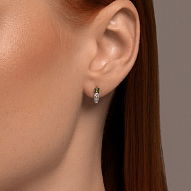 Серьги SOKOLOV - Серебро 925, Swarovski , Фианит (арт. 94026625)