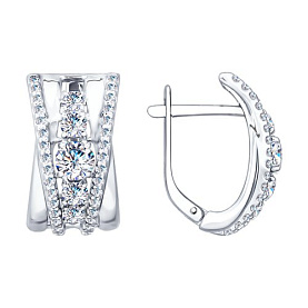 Серьги SOKOLOV - Серебро 925, Фианит (арт. 94022152)