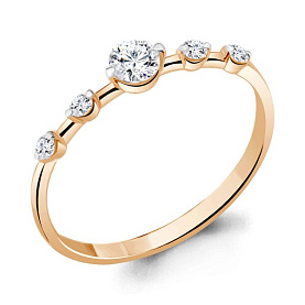 Кольцо Аквамарин - Золото 375, Фианит (арт. 67116.8)