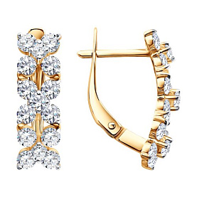 Серьги SOKOLOV - Золото 585, Фианит (арт. 0200918)