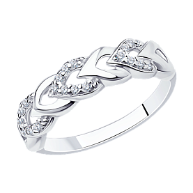 Кольцо SOKOLOV - Серебро 925, Фианит (арт. 94012332)