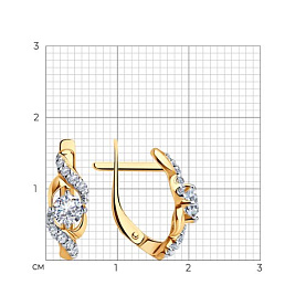 Серьги SOKOLOV - Серебро 925, Фианит (арт. 93020715)