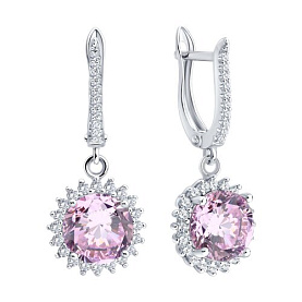 Серьги SOKOLOV - Серебро 925, Фианит (арт. 94027181-91)