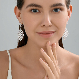 Серьги SOKOLOV - Серебро 925, Фианит (арт. 94027034)