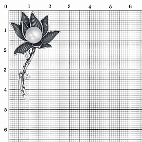 Брошь Красная пресня - Серебро 925, Жемчуг синтетический, Фианит (арт. 13616764)