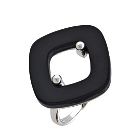 Кольцо ООО "Сильвер Скай" - Серебро 925, Оникс (арт. SR2430-O)