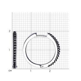 Серьги Diamant - Серебро 925, Фианит (арт. 94-120-01593-1)