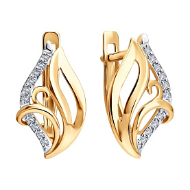 Серьги SOKOLOV - Золото 585, Фианит (арт. 0200893)