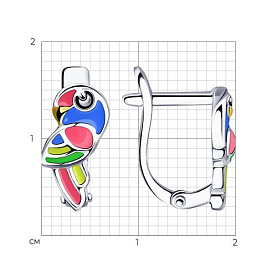 Серьги SOKOLOV - Серебро 925, Эмаль (арт. 94023357)