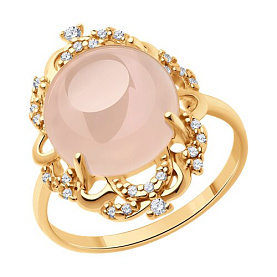 Кольцо SOKOLOV - Серебро 925, Кварц, Фианит (арт. 83010168)