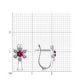 Серьги SOKOLOV - Серебро 925, Swarovski , Фианит (арт. 94026472)