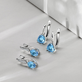 Серьги Talant - Серебро 925, Кристалл (арт. 10-72-000Ц-11814)