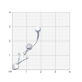 Пирсинг SOKOLOV - Серебро 925, Фианит (арт. 94060084)
