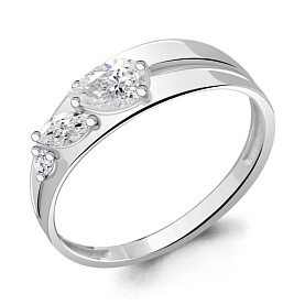 Кольцо Аквамарин - Серебро 925, Фианит (арт. 67216А.5)