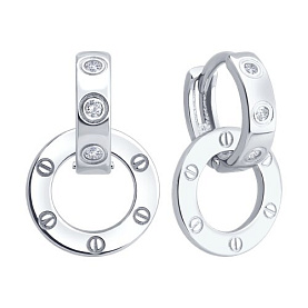 Серьги SOKOLOV - Серебро 925, Фианит (арт. 94027215)