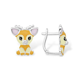 Серьги EFREMOV - Серебро 925, Фианит, Эмаль (арт. 12104113343-501)