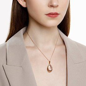 Подвеска SOKOLOV - Золото 585, Фианит (арт. 104105)