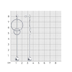 Серьги SOKOLOV - Серебро 925, Фианит (арт. 94023600)