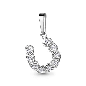 Подвеска Аквамарин - Серебро 925, Фианит (арт. 24619А.5)