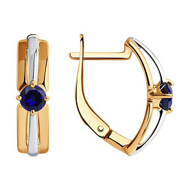 Серьги SOKOLOV - Серебро 925, Синтетический сапфир (арт. 88020071)