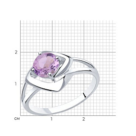 Кольцо Diamant - Серебро 925, Аметист (арт. 94-310-00605-2)