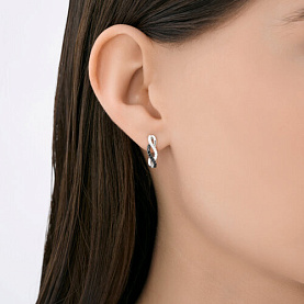 Серьги SOKOLOV - Золото 585, Фианит (арт. 0200711-3)