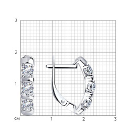 Серьги Diamant - Серебро 925, Фианит (арт. 94-120-01304-1)