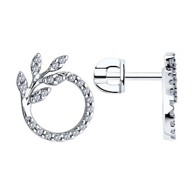 Серьги SOKOLOV - Серебро 925, Фианит (арт. 94026690)