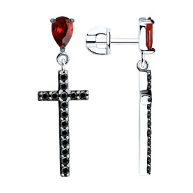 Серьги SOKOLOV - Серебро 925, Фианит (арт. 94026503)