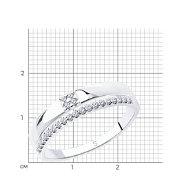 Кольцо SOKOLOV - Серебро 925, Фианит (арт. 94012213)