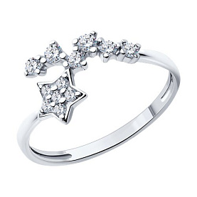 Кольцо SOKOLOV - Серебро 925, Фианит (арт. 94013835)