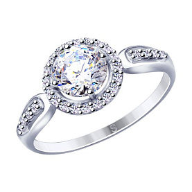 Кольцо SOKOLOV - Серебро 925, Фианит (арт. 94012866)