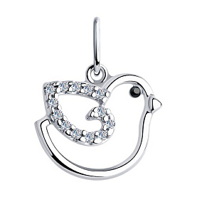 Подвеска Diamant - Серебро 925, Фианит (арт. 94-130-00748-1)