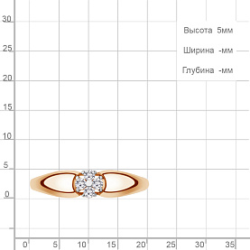 Кольцо Аквамарин - Серебро 925, Фианит (арт. 68023А.6)