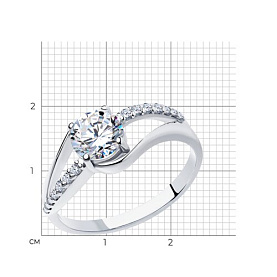 Кольцо SOKOLOV - Серебро 925, Фианит (арт. 94010862)